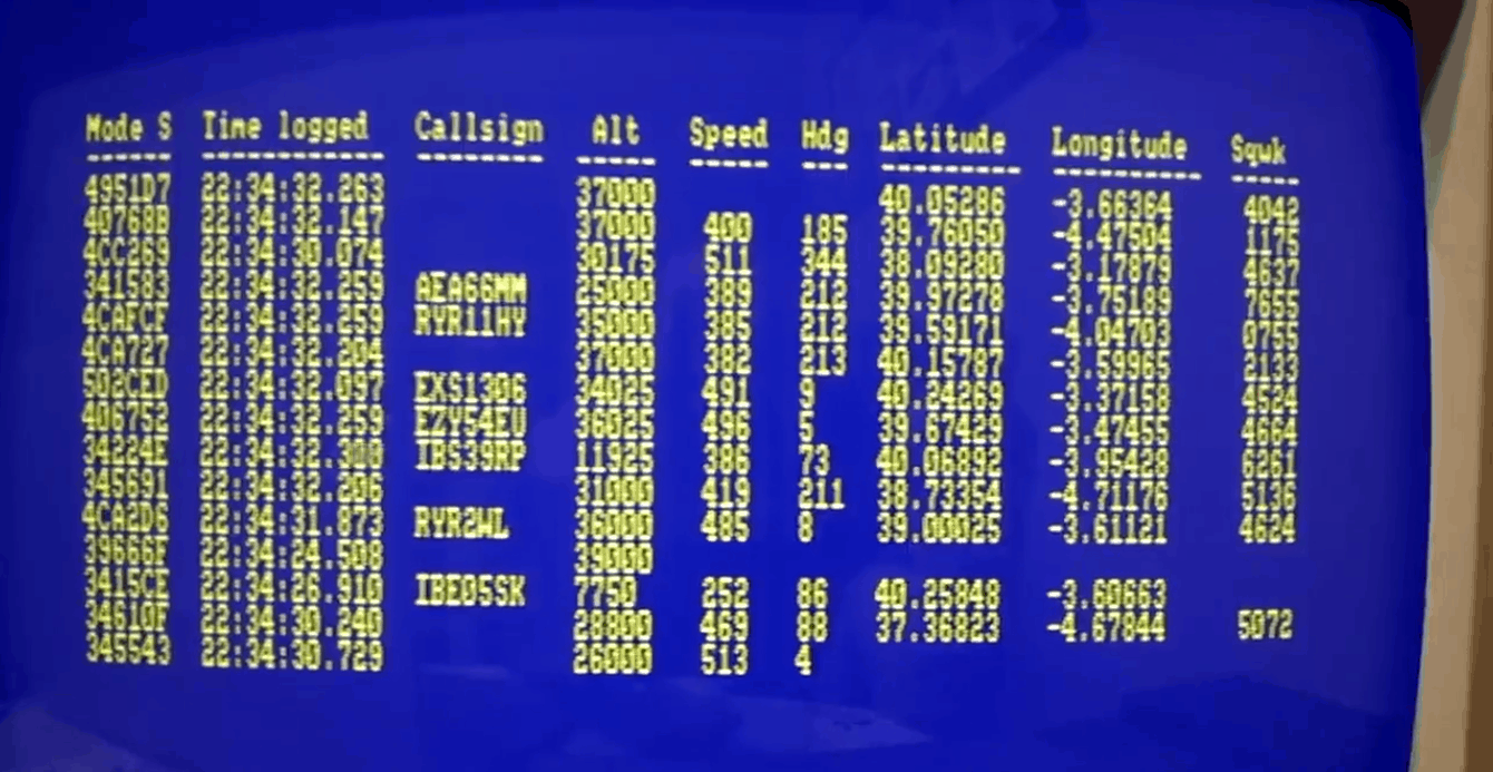 Position en direct des avions de ligne