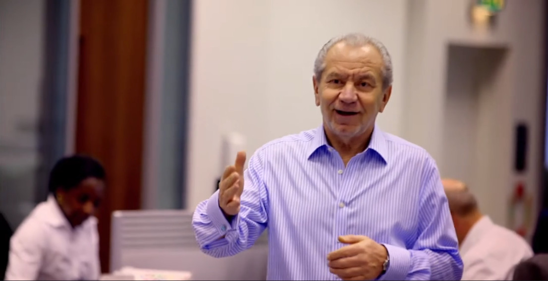 Lord Sugar shows Stephen Fry