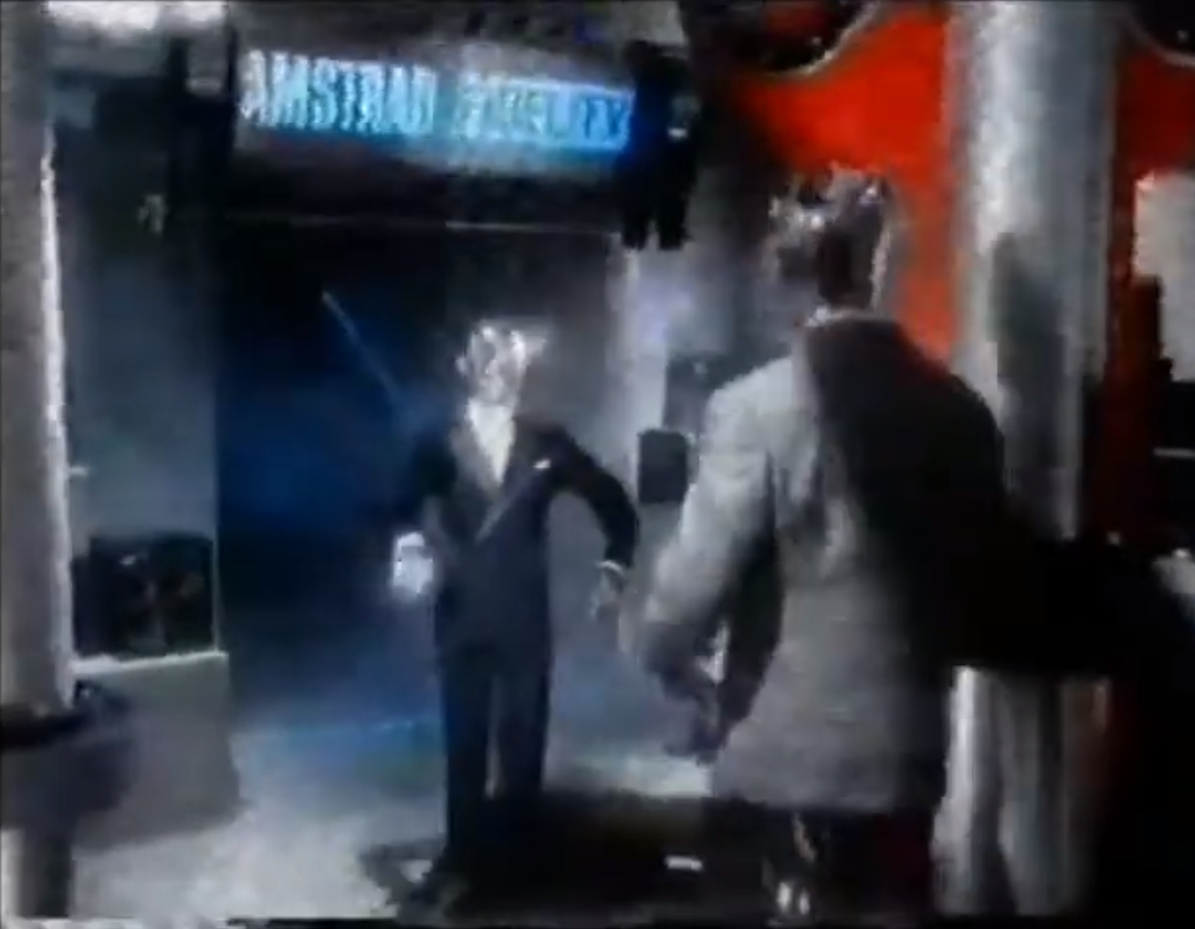 Amstrad hifi Advert-Roger Bunnage as a robot customer with explo